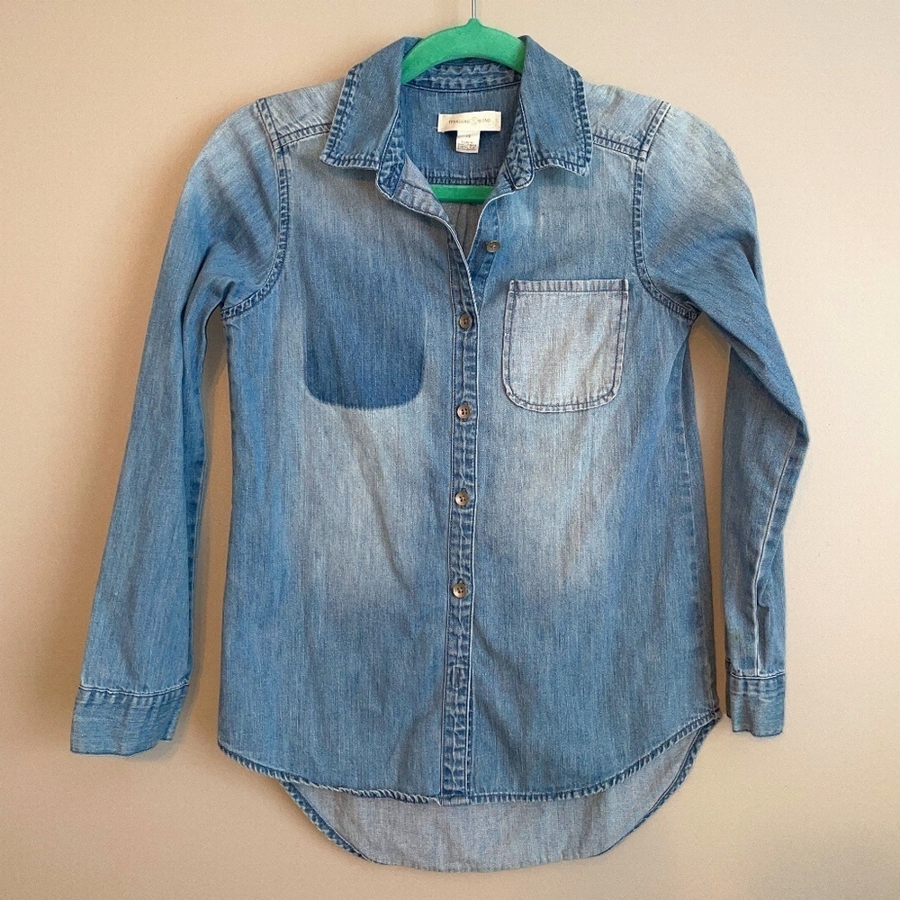 NWOT Treasure & Bond Denim Patch Pocket Shirt 12